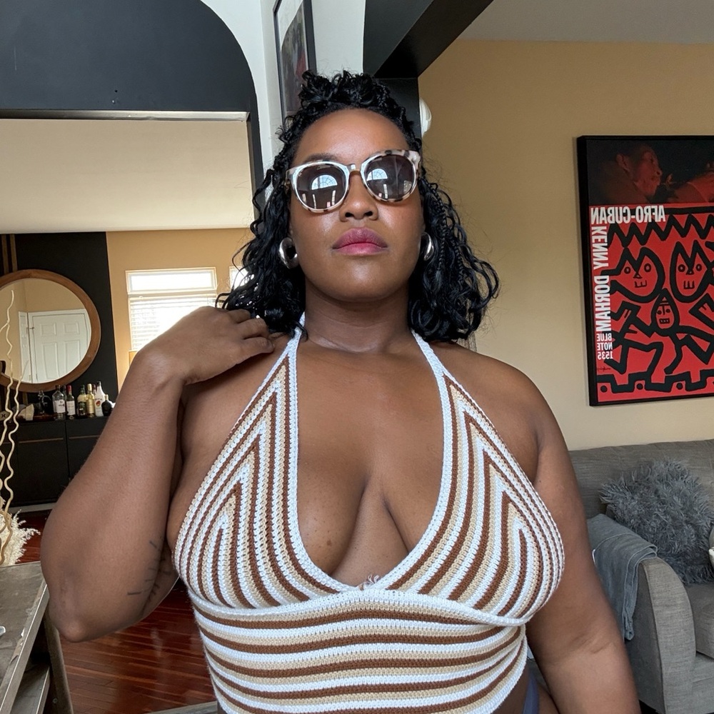 Fashion Nova Crochet Halter Tank Top